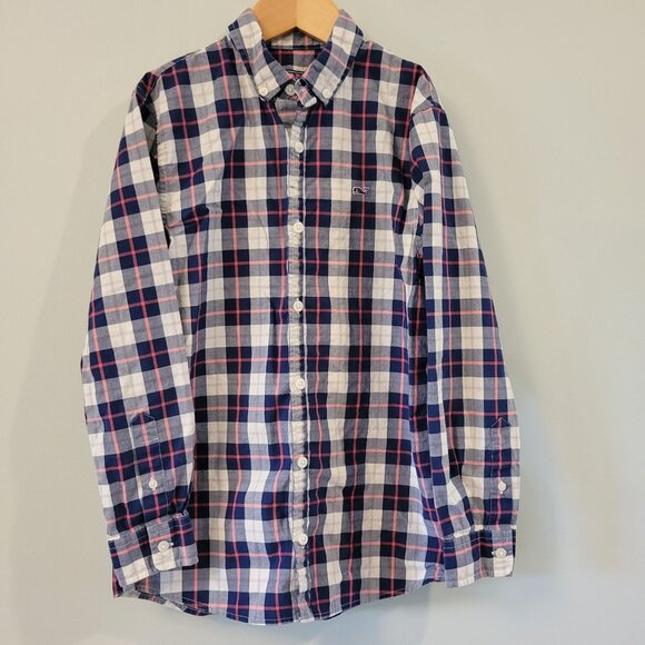 Boys Vineyard Vines Whale Shirt Button Down 12-14 - Picture 1 of 9